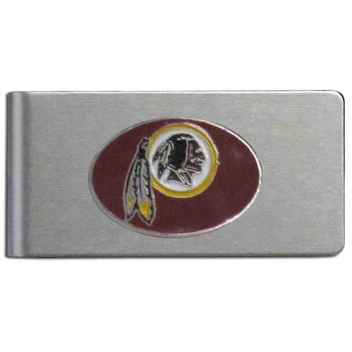 Washington Redskins Brushed Metal Money Clip (SSKG) - 757 Sports Collectibles