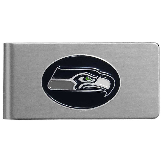 Seattle Seahawks Brushed Metal Money Clip (SSKG) - 757 Sports Collectibles