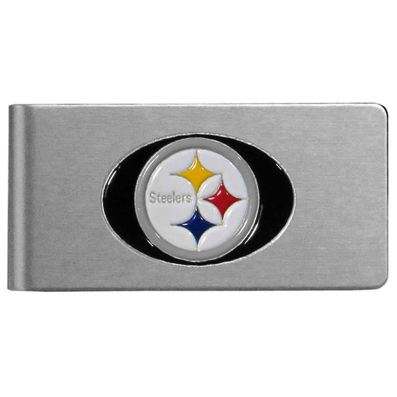 Pittsburgh Steelers Brushed Metal Money Clip (SSKG) - 757 Sports Collectibles