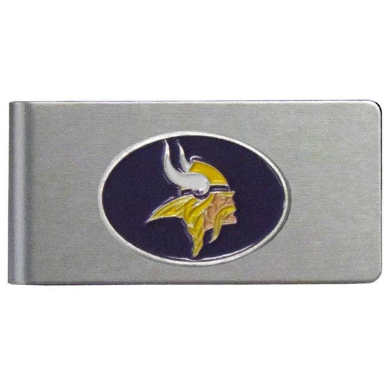 Minnesota Vikings Brushed Metal Money Clip (SSKG) - 757 Sports Collectibles