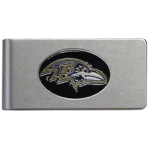 Baltimore Ravens Brushed Metal Money Clip (SSKG) - 757 Sports Collectibles