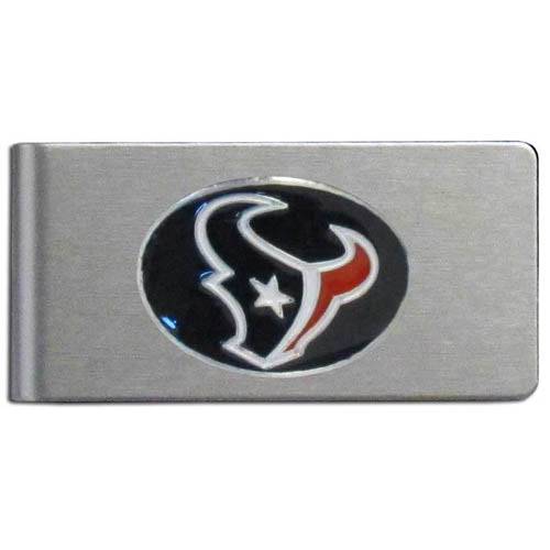 Houston Texans Brushed Metal Money Clip (SSKG) - 757 Sports Collectibles