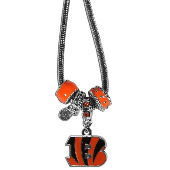 Cincinnati Bengals Euro Bead Necklace (SSKG) - 757 Sports Collectibles