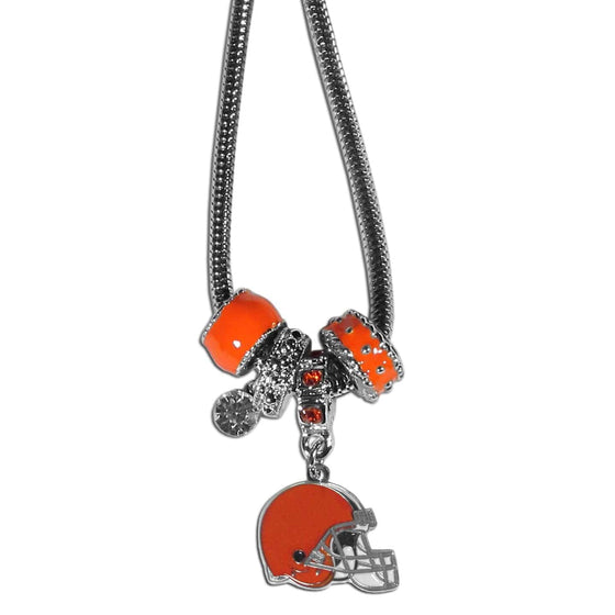 Cleveland Browns Euro Bead Necklace (SSKG) - 757 Sports Collectibles