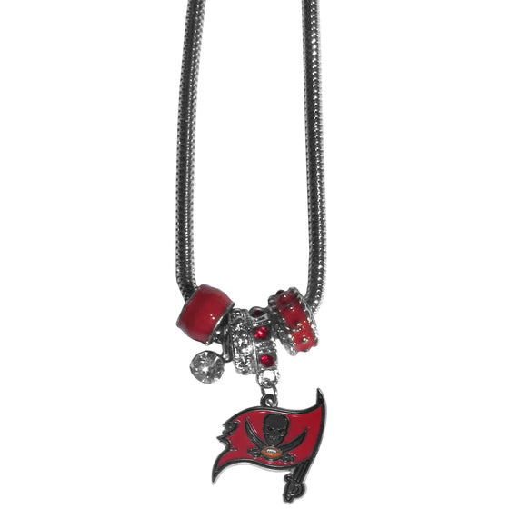 Tampa Bay Buccaneers Euro Bead Necklace (SSKG) - 757 Sports Collectibles