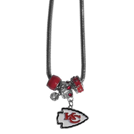 Kansas City Chiefs Euro Bead Necklace (SSKG) - 757 Sports Collectibles