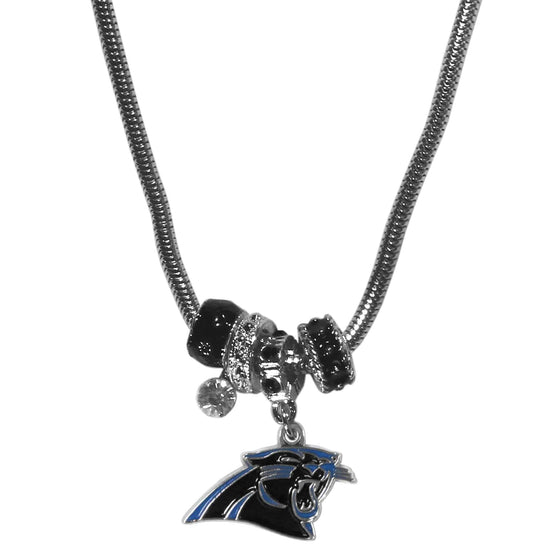 Carolina Panthers Euro Bead Necklace (SSKG) - 757 Sports Collectibles