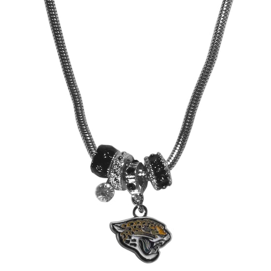 Jacksonville Jaguars Euro Bead Necklace (SSKG) - 757 Sports Collectibles