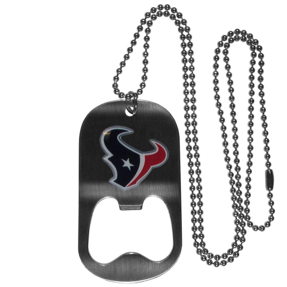 Houston Texans Bottle Opener Tag Necklace (SSKG) - 757 Sports Collectibles