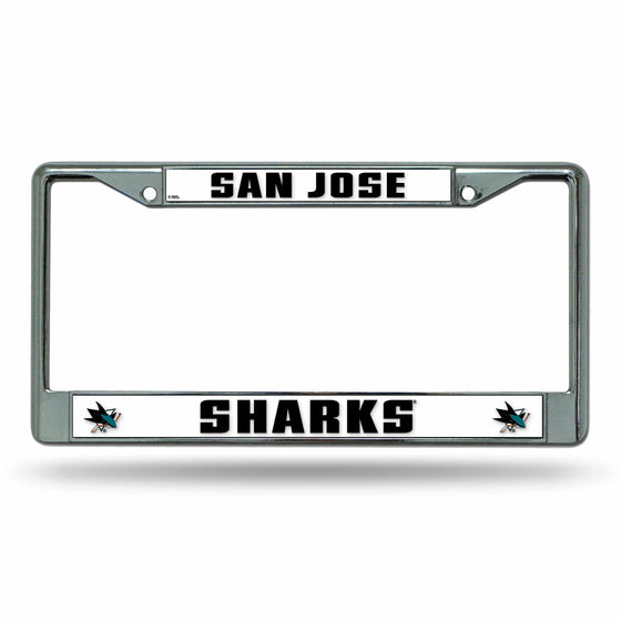 SAN JOSE SHARKS SILVER CHROME FRAME (Rico) - 757 Sports Collectibles