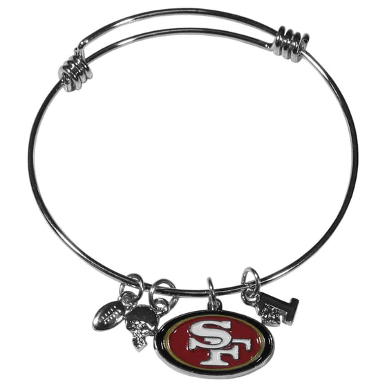 San Francisco 49ers Charm Bangle Bracelet (SSKG) - 757 Sports Collectibles