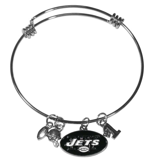 New York Jets Charm Bangle Bracelet (SSKG) - 757 Sports Collectibles