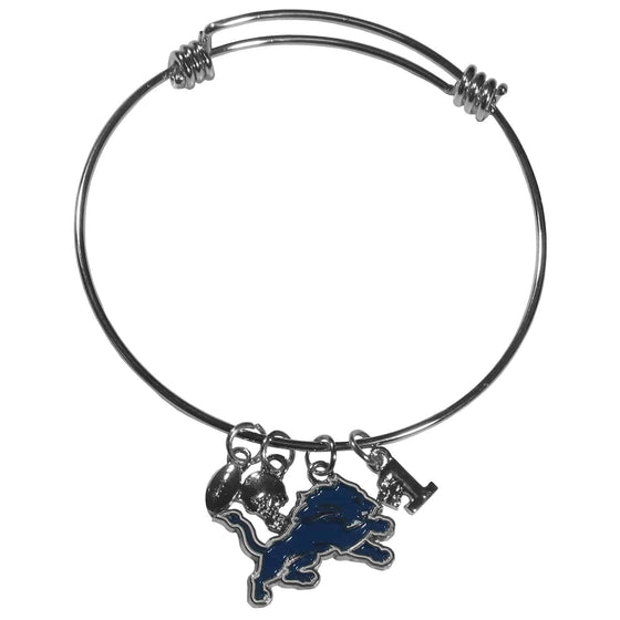 Detroit Lions Charm Bangle Bracelet (SSKG) - 757 Sports Collectibles