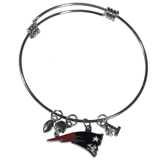 New England Patriots Charm Bangle Bracelet (SSKG) - 757 Sports Collectibles