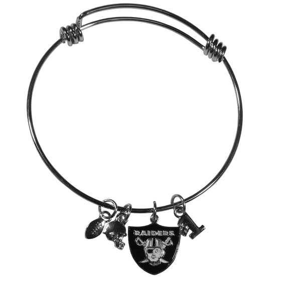 Oakland Raiders Charm Bangle Bracelet (SSKG) - 757 Sports Collectibles