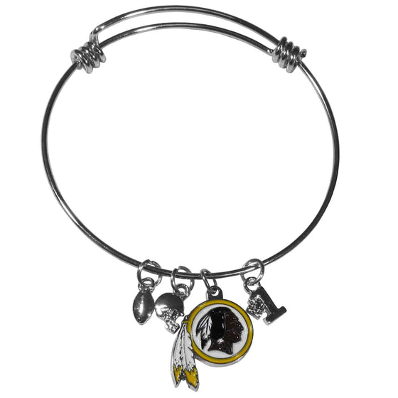 Washington Redskins Charm Bangle Bracelet (SSKG) - 757 Sports Collectibles