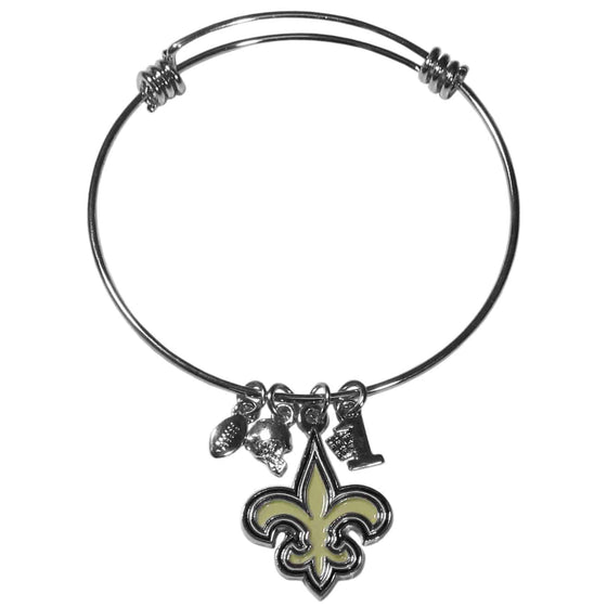 New Orleans Saints Charm Bangle Bracelet (SSKG) - 757 Sports Collectibles