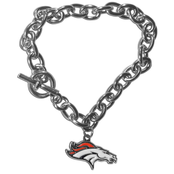 Denver Broncos Charm Chain Bracelet (SSKG) - 757 Sports Collectibles