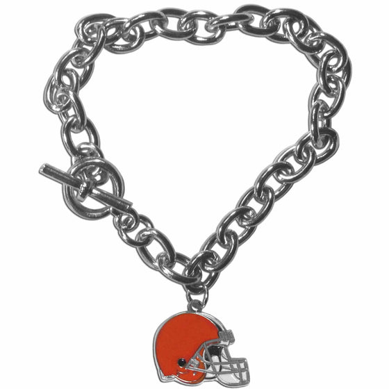 Cleveland Browns Charm Chain Bracelet (SSKG) - 757 Sports Collectibles