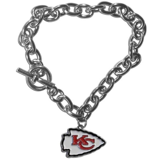 Kansas City Chiefs Charm Chain Bracelet (SSKG) - 757 Sports Collectibles