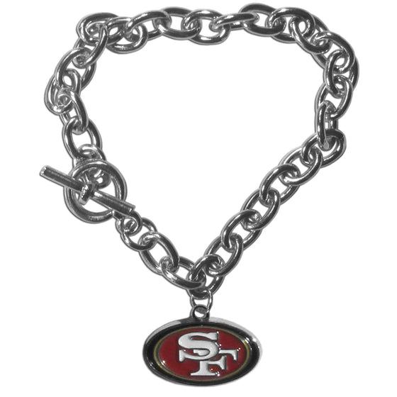 San Francisco 49ers Charm Chain Bracelet (SSKG) - 757 Sports Collectibles