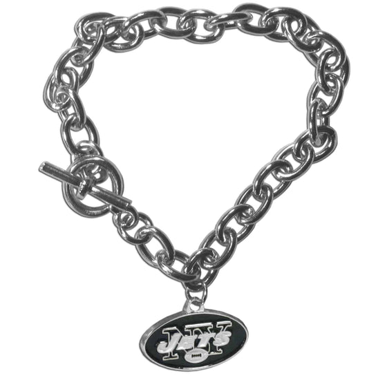 New York Jets Charm Chain Bracelet (SSKG) - 757 Sports Collectibles