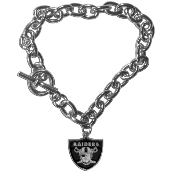 Oakland Raiders Charm Chain Bracelet (SSKG) - 757 Sports Collectibles