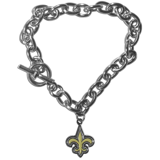 New Orleans Saints Charm Chain Bracelet (SSKG) - 757 Sports Collectibles