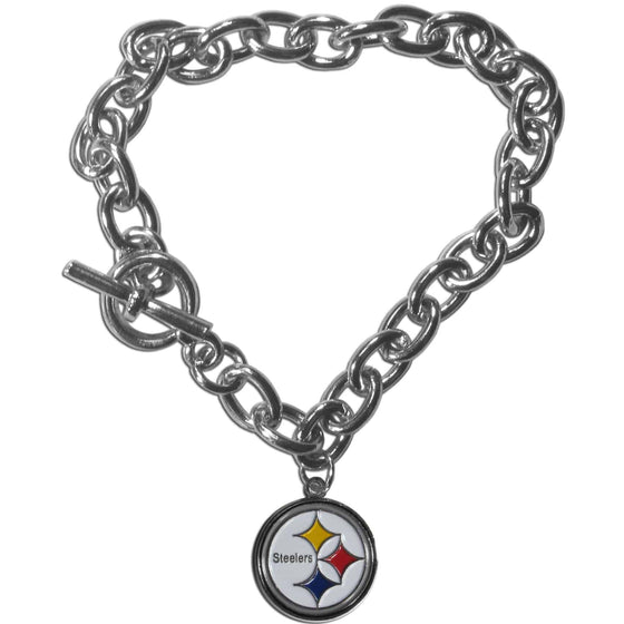 Pittsburgh Steelers Charm Chain Bracelet (SSKG) - 757 Sports Collectibles