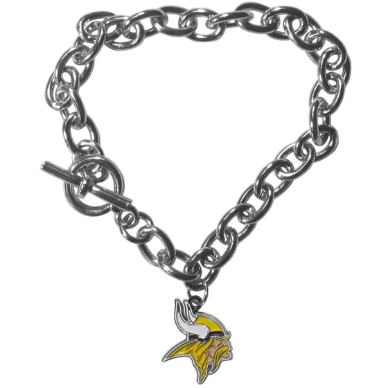 Minnesota Vikings Charm Chain Bracelet (SSKG) - 757 Sports Collectibles