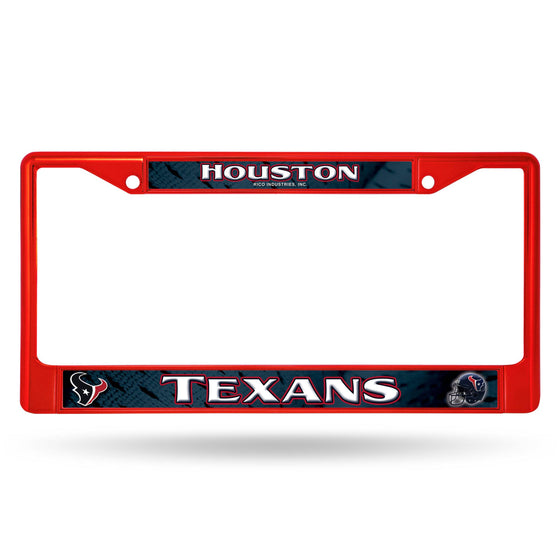 Houston TEXANS RED COLORED CHROME FRAME (Rico) - 757 Sports Collectibles