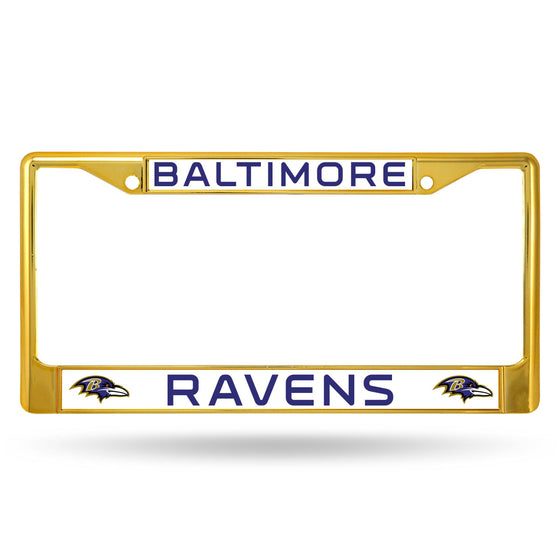 Baltimore RAVENS COLORED CHROME FRAME SECONDARY GOLD (Rico) - 757 Sports Collectibles