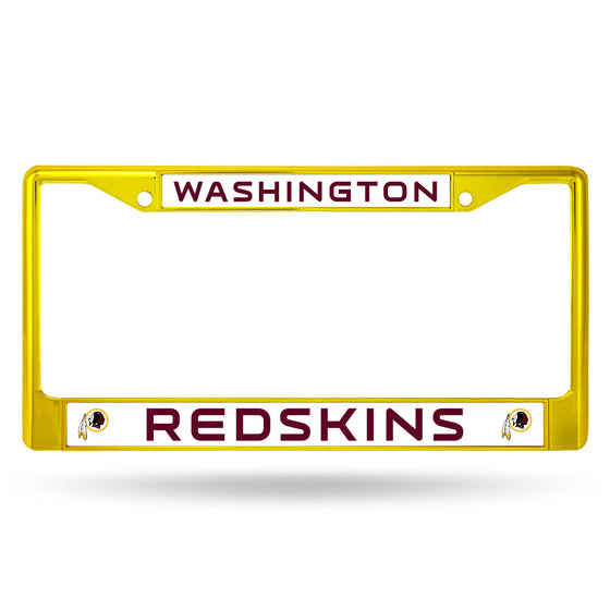 Washington REDSKINS COLORED CHROME FRAME SECONDARY YELLOW (Rico) - 757 Sports Collectibles