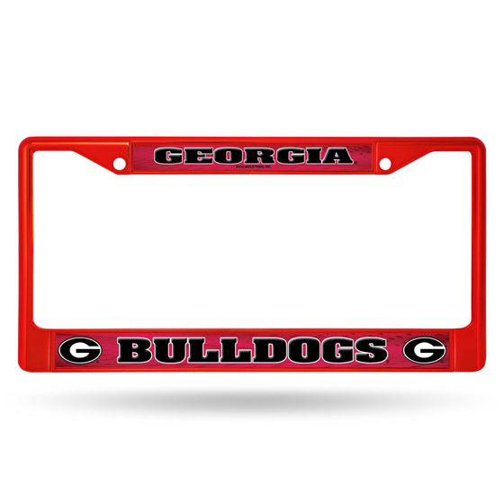 GEORGIA UGA Bulldogs RED COLORED CHROME FRAME (Rico) - 757 Sports Collectibles