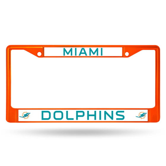 Miami DOLPHINS ORANGE COLORED CHROME FRAME (Rico) - 757 Sports Collectibles