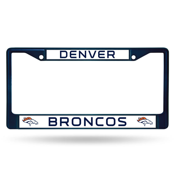 Broncos Navy Colored Chrome Frame