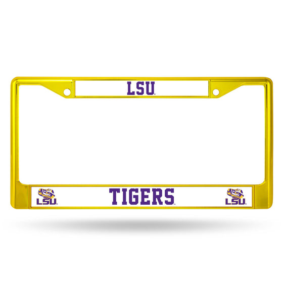 LSU YELLOW COLORED CHROME FRAME (Rico) - 757 Sports Collectibles