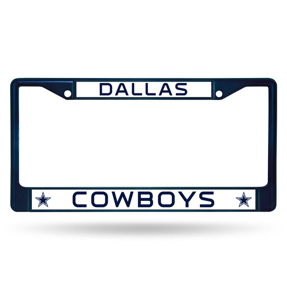 Cowboys Navy Colored Chrome Frame