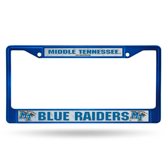 MIDDLE TENNESSEE BLUE COLORED CHROME FRAME (Rico) - 757 Sports Collectibles