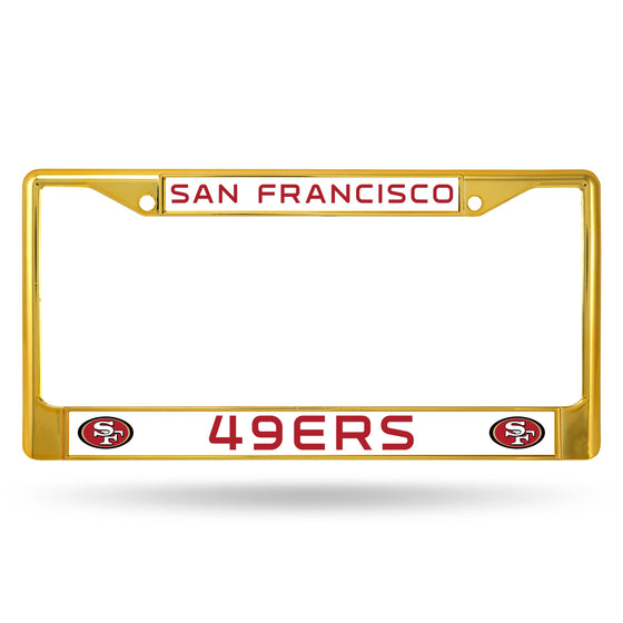 49ers Colored Chrome Frame Secondary Gold