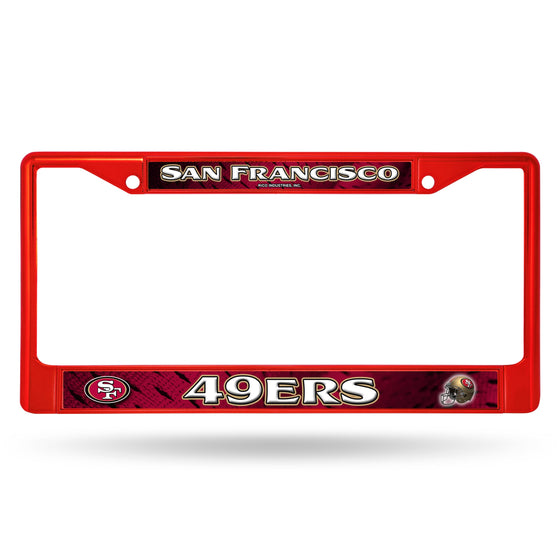 49ers Red Colored Chrome Frame