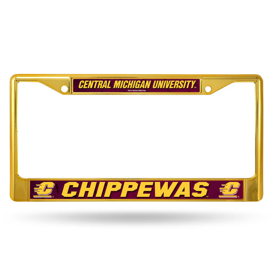 Central Michigan Gold Colored Chrome Frame