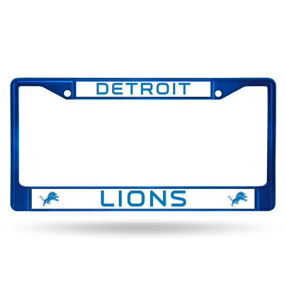 Lions Blue Colored Chrome Frame