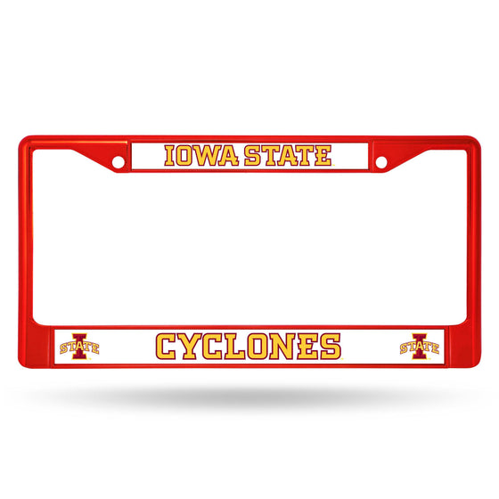 IOWA STATE ISU Cyclones RED COLORED CHROME FRAME (Rico) - 757 Sports Collectibles