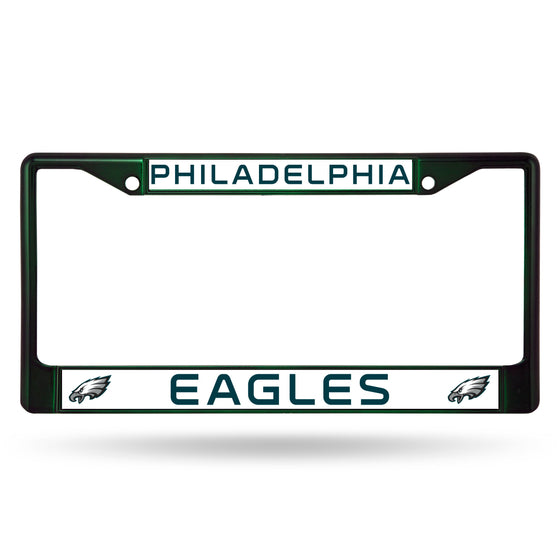 Eagles Dark Green Colored Chrome Frame