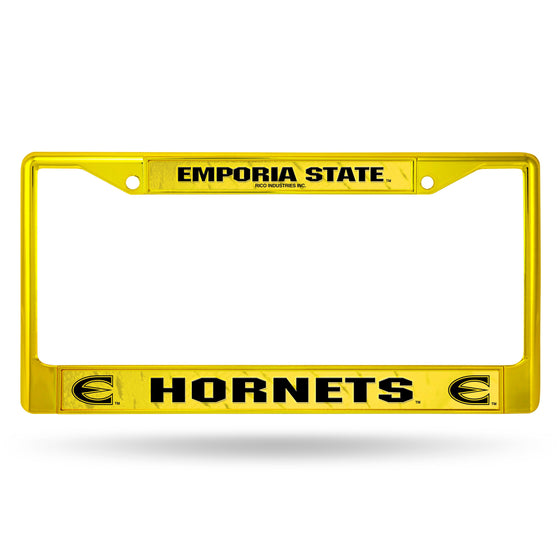 Emporia State Yellow Colored Chrome Frame