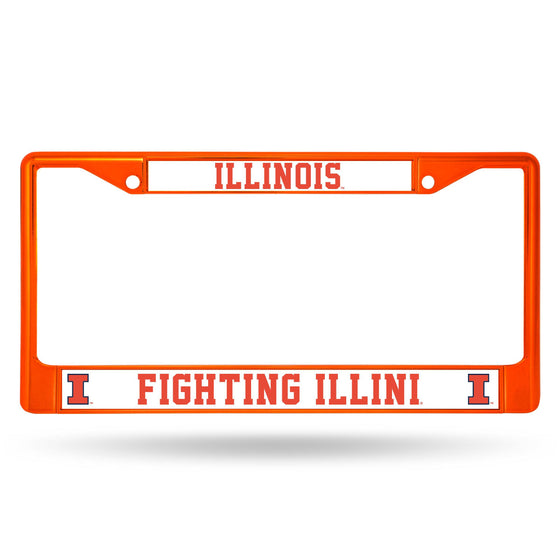 ILLINOIS Fighting Illini ORANGE COLORED CHROME FRAME (Rico) - 757 Sports Collectibles