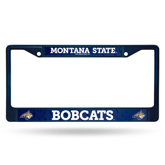 MONTANA STATE NAVY COLORED CHROME FRAME (Rico) - 757 Sports Collectibles