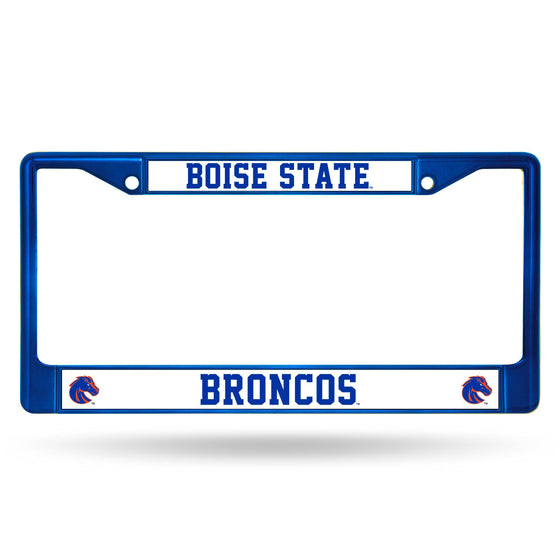 BOISE STATE BSU Broncos BLUE COLORED CHROME FRAME (Rico) - 757 Sports Collectibles