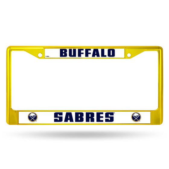 BUFFALO SABRES YELLOW COLORED CHROME FRAME (Rico) - 757 Sports Collectibles